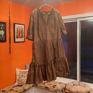 NWOT CHEETAH/SPECKLED JCREW PRARIE DRESS